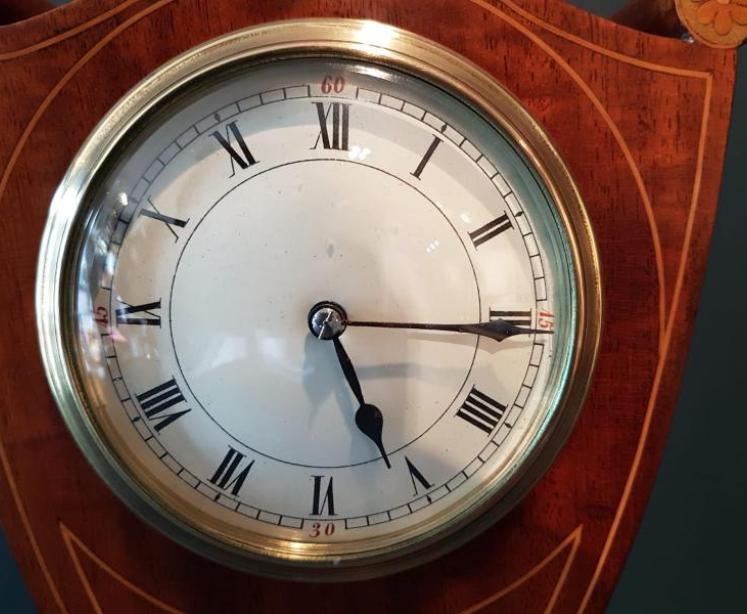 Edwardian Inlaid Mantel Clock - Image 4