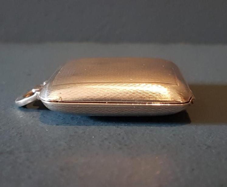 George V Engine Turned Silver Travelling Clock - Image 6