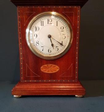 Edwardian Inlaid Mantel Clock