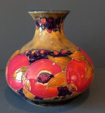 Early Moorcroft Ochre Ground Pomegranate Vase