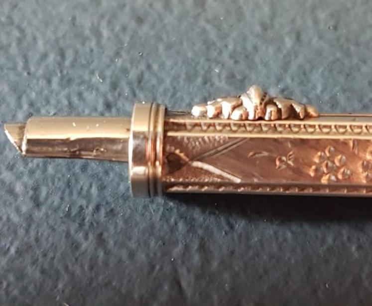 Engraved Silver Pencil, Quill and Knife Combination - Image 5