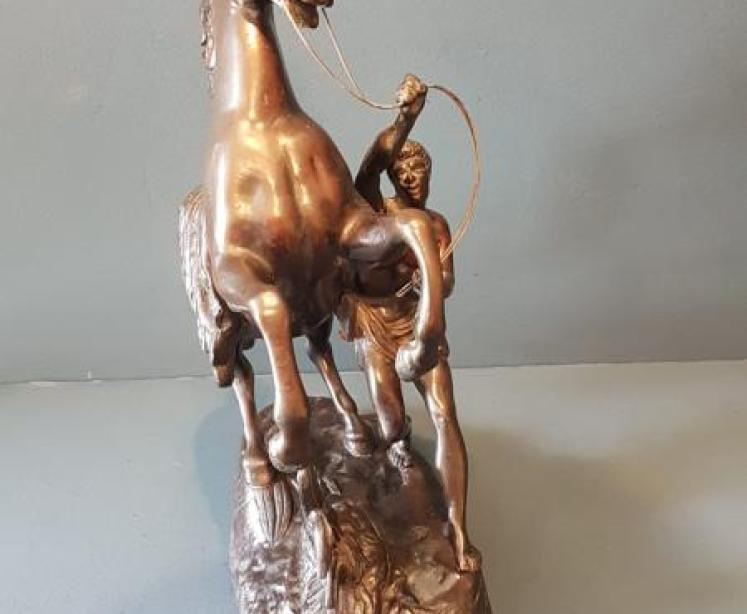 Pair of Bronze Marly Horses - Image 5