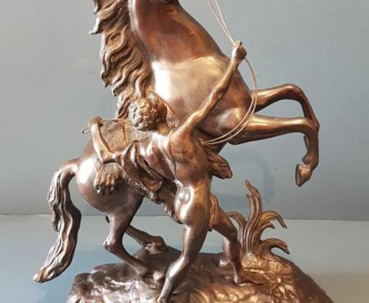 Pair of Bronze Marly Horses - Image 6