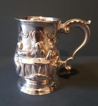George III Newcastle Silver Embossed Tankard