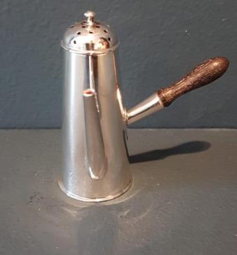 Rare Miniature Silver Chocolate Pot Pepperette