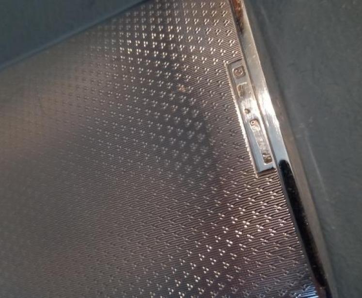 Edwardian Period Silver Engine Turned Hip Flask - Image 5