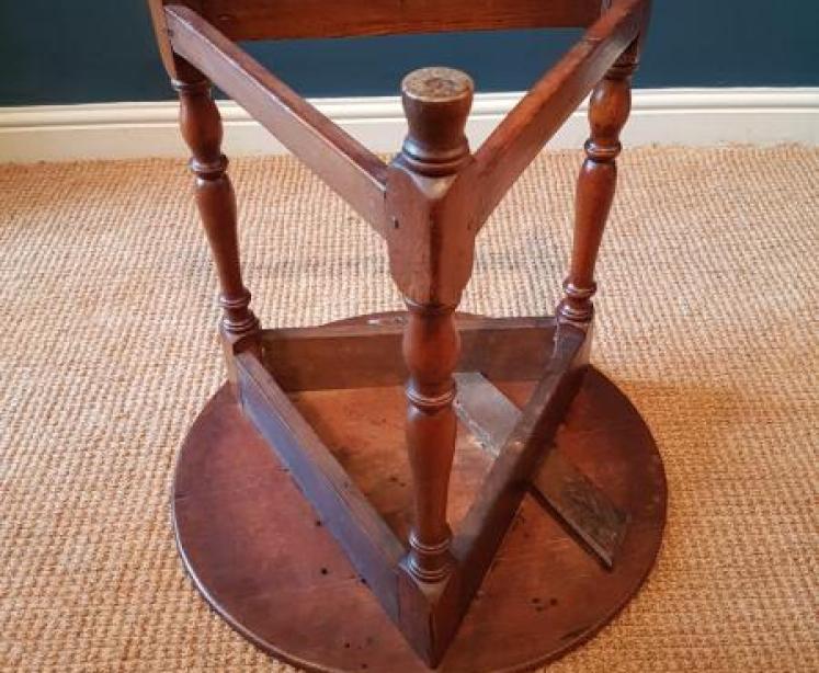 George III Oak and Ash Cricket Table  - Image 6