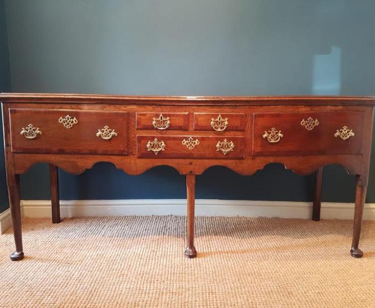 Superb George II Oak Country House Dresser - Image 3