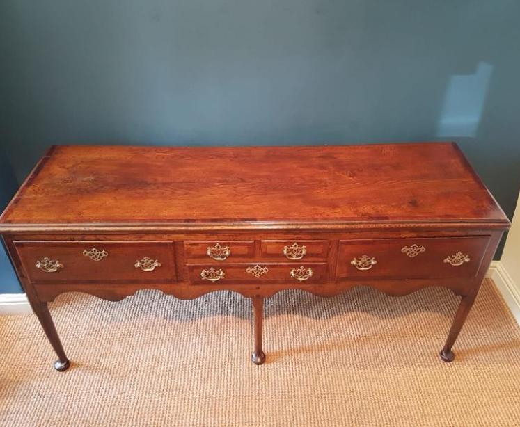 Superb George II Oak Country House Dresser - Image 4