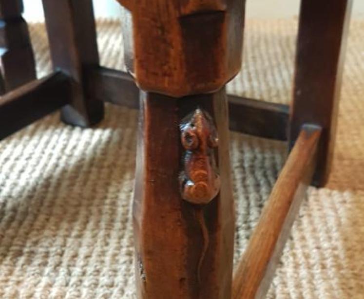 Outstanding Pair of 1930's Mouseman Bootroom Chairs - Image 5