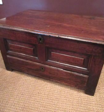 Small George II Period Oak Coffer Bach