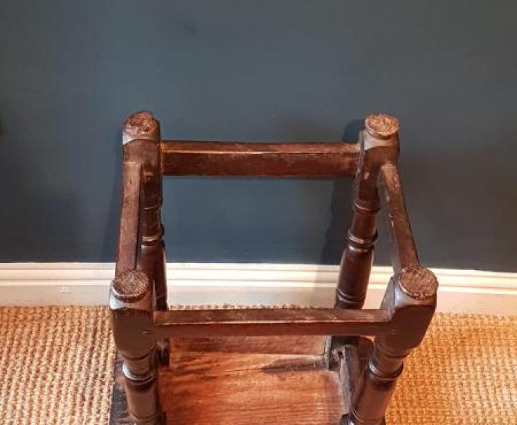 Charles I Oak Joint Stool - Image 4