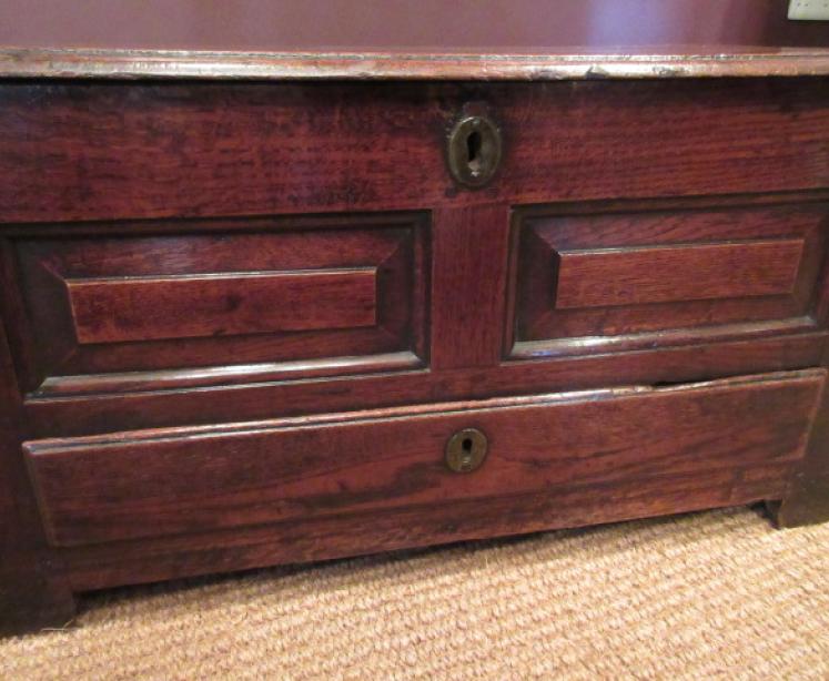 Small George II Period Oak Coffer Bach - Image 4