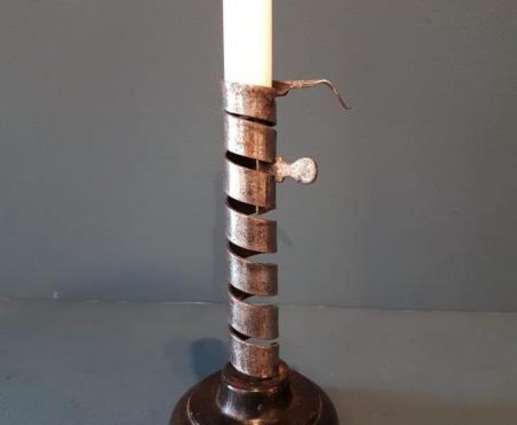 Georgian Pigtail Candlestick - Image 1