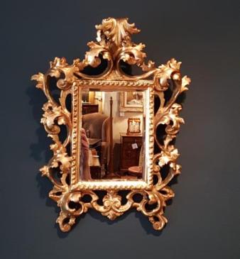 Small Victorian Florentine Mirror