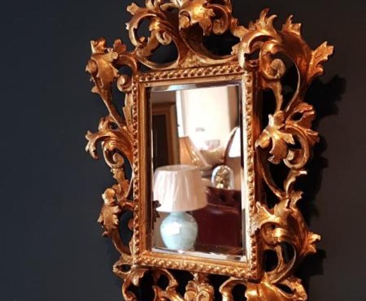 Small Victorian Florentine Mirror - Image 3