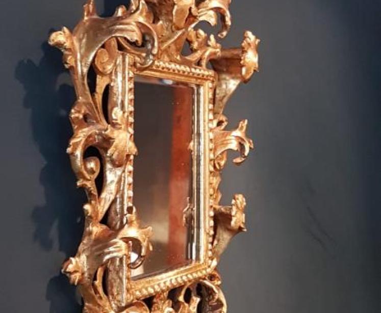Small Victorian Florentine Mirror - Image 4