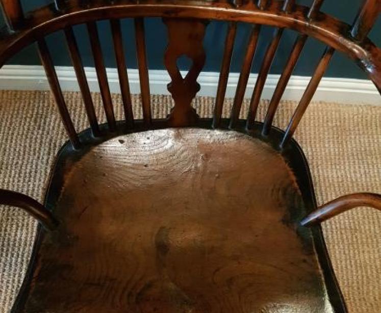 Burr Yew and Elm Windsor Chair - Image 3