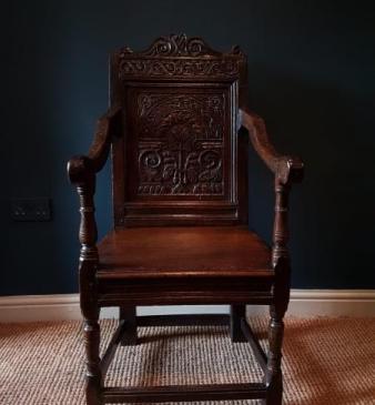 Superb Charles I Oak Wainscot Chair
