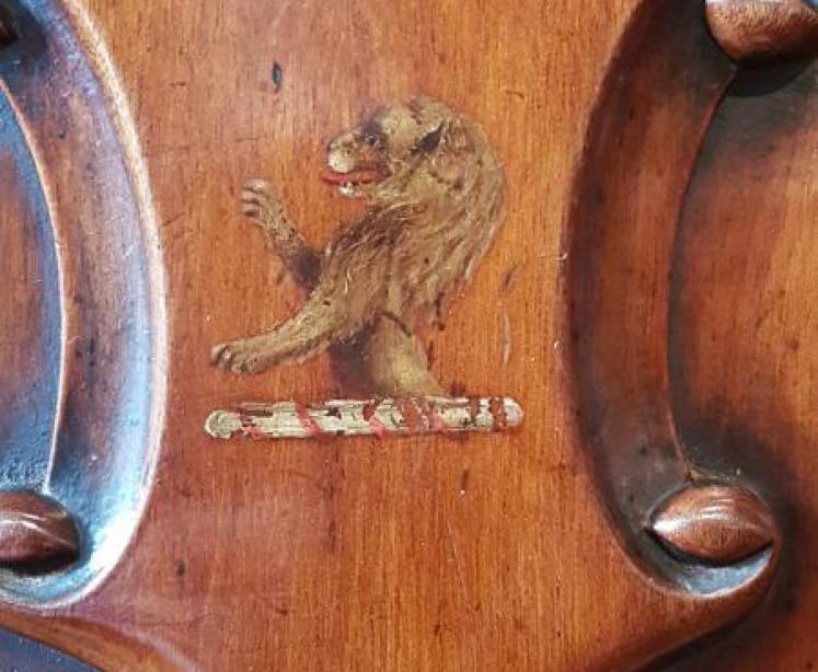 Pair of William IV Mahogany Crested Hall Chairs  - Image 6