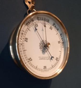 Victorian Porcelain Dial Marine Barometer