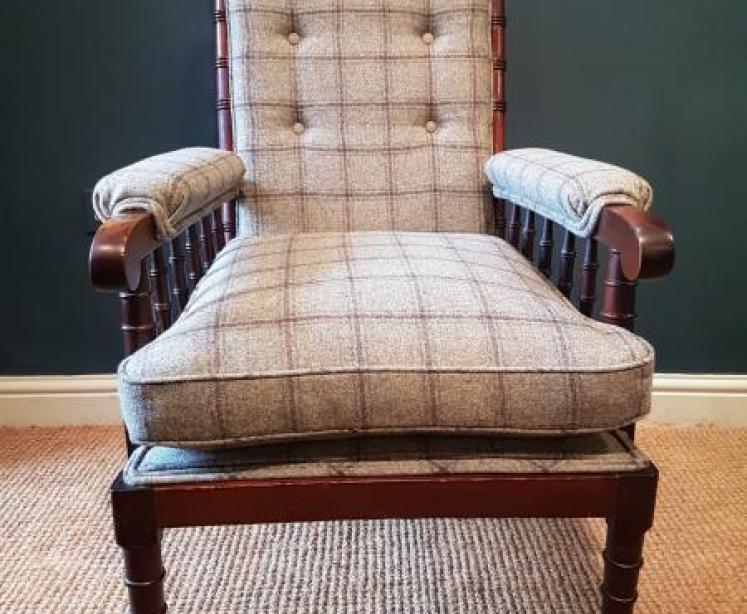 Early Victorian Mahogany Gillows Style Library Chair - Image 3