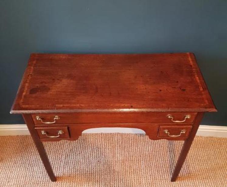 George III Oak Side Table or Console - Image 2