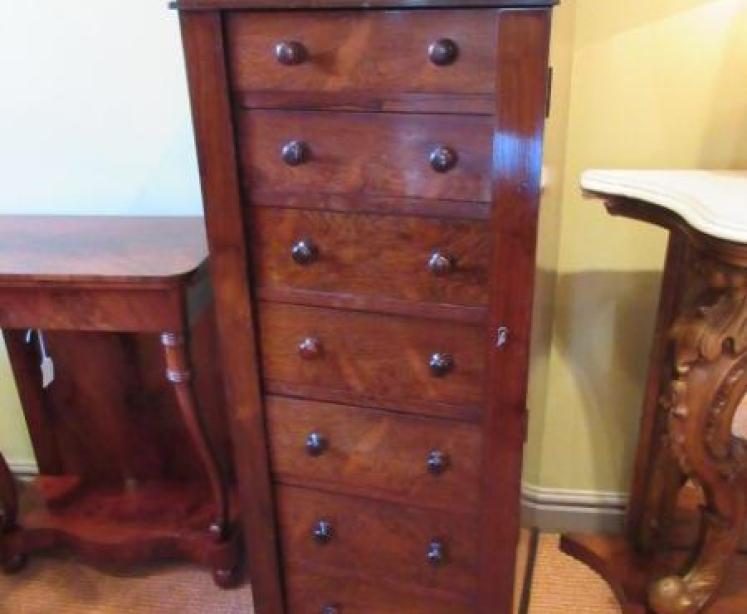 Superb William IV Period Rosewood Wellington Chest - Image 1