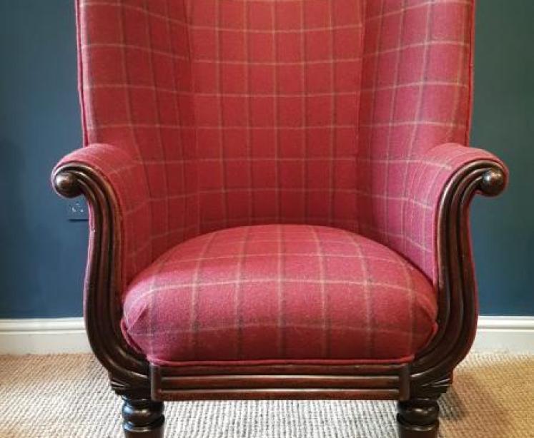 William IV Mahogany Framed Barrel Back Chair - Image 1