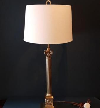 Impressive Edwardian Brass Corinthian Column Lamp