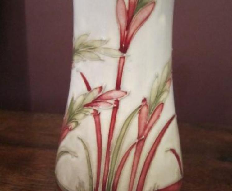 Unusual Moorcroft Waving Corn Flared Neck Vase - Image 2