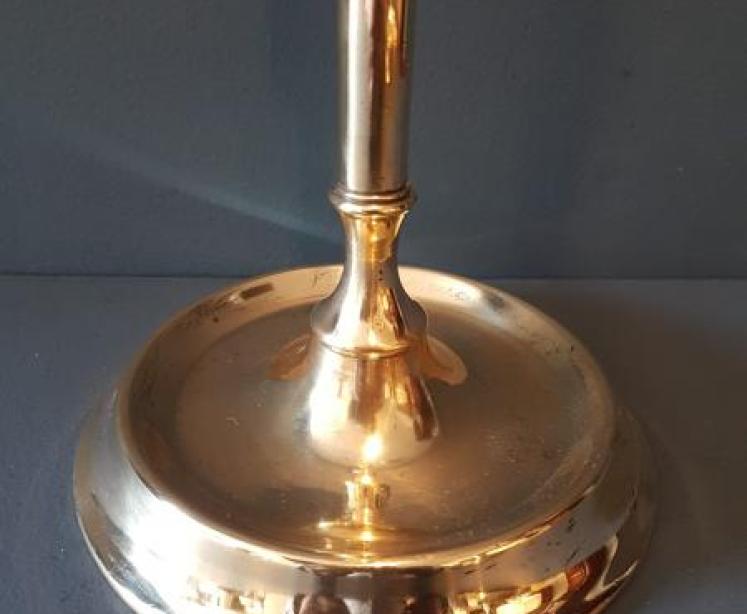 Large Pair of Victorian Brass Candlesticks - Image 6