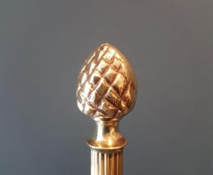 Edwardian Brass Rise and Fall Table Lamp  - Image 6