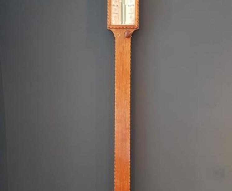 Victorian Oak Derby Stick Barometer  - Image 1