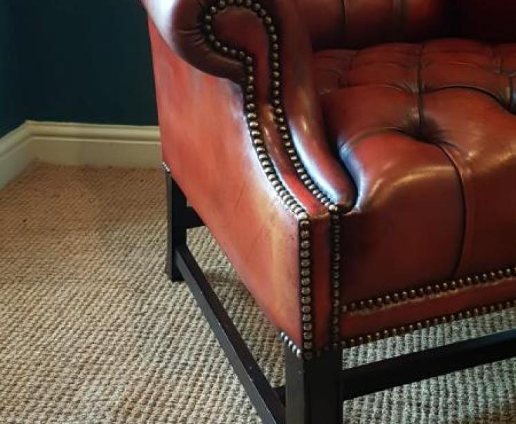 1920's Leather Chesterfield Arm Chair - Image 4