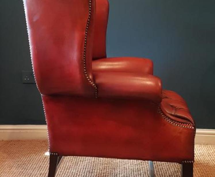 1920's Leather Chesterfield Arm Chair - Image 7