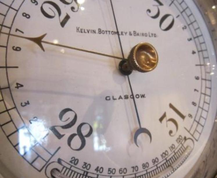 Superb Victorian Glasgow Bulkhead Marine Barometer - Image 3