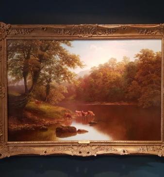 Large William Mellor Oil on Canvas On The Warfe