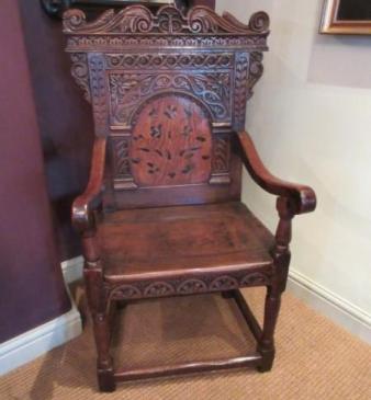 Superb Elizabethan Period Oak Wainscott Armchair