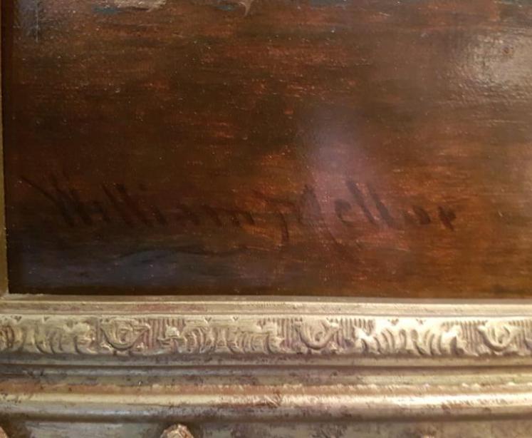 Large William Mellor Oil on Canvas On The Warfe - Image 5