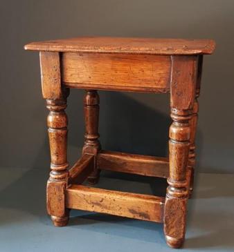 George II Style Oak Joint Stool 