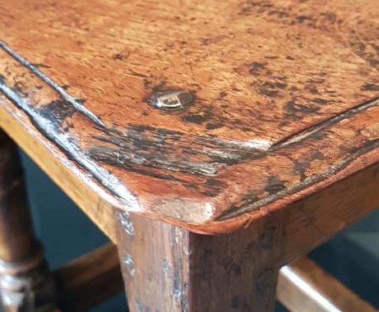 George II Style Oak Joint Stool  - Image 2