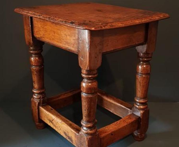 George II Style Oak Joint Stool  - Image 3