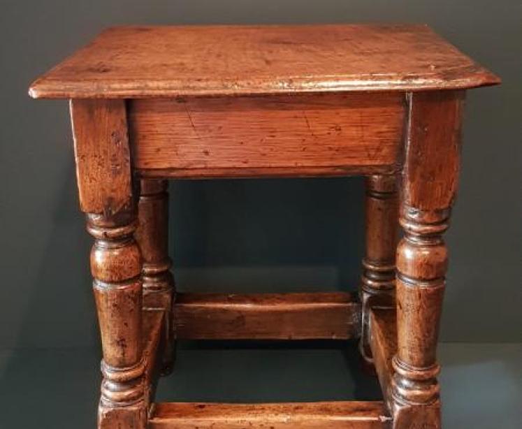 George II Style Oak Joint Stool  - Image 6