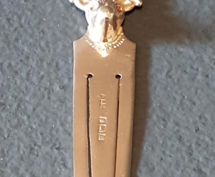Silver Stags Head and Peridot Bookmark  - Image 2