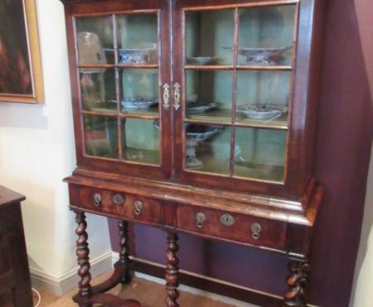 Fine William & Mary Period Walnut Cabinet on Stand - Image 1