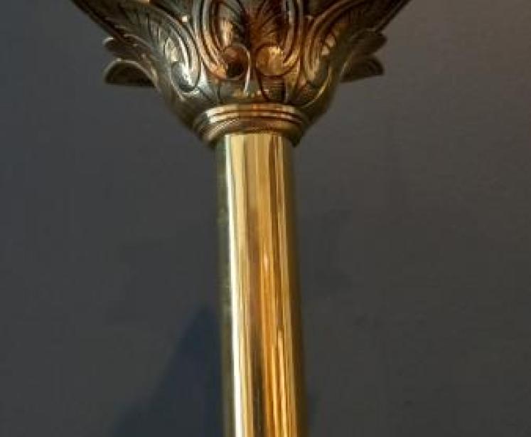 Pair of Art Nouveau Brass 'Pricket' Candlesticks - Image 5