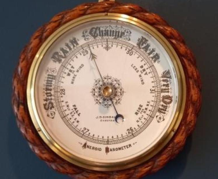 Mid Victorian Polished Oak Chester Ship's Barometer - Image 1