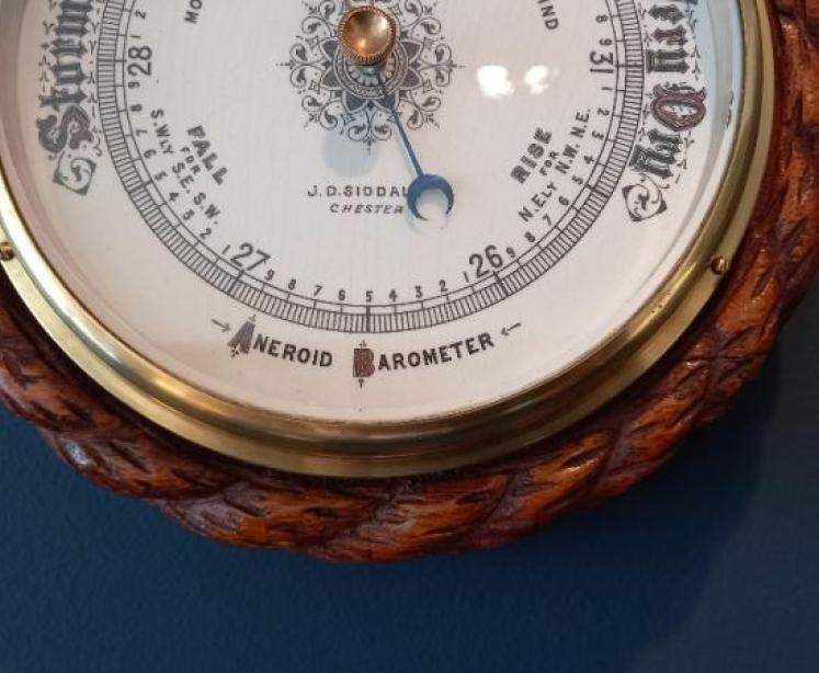 Mid Victorian Polished Oak Chester Ship's Barometer - Image 6