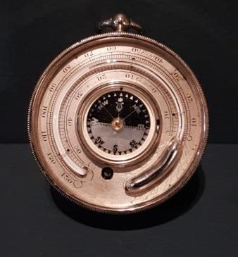 Victorian Double Sided Pocket Barometer, Thermometer and Compass